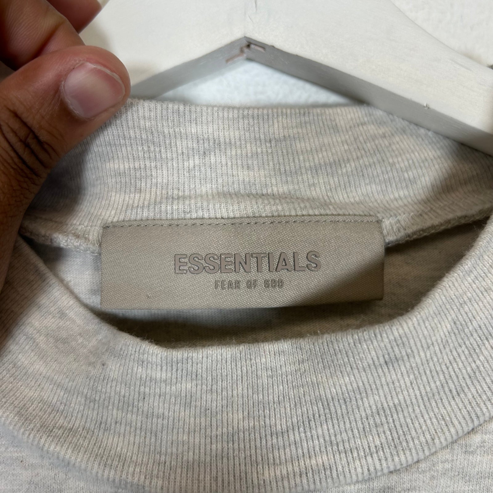 Essentials Grey Logo T-shirt Size S