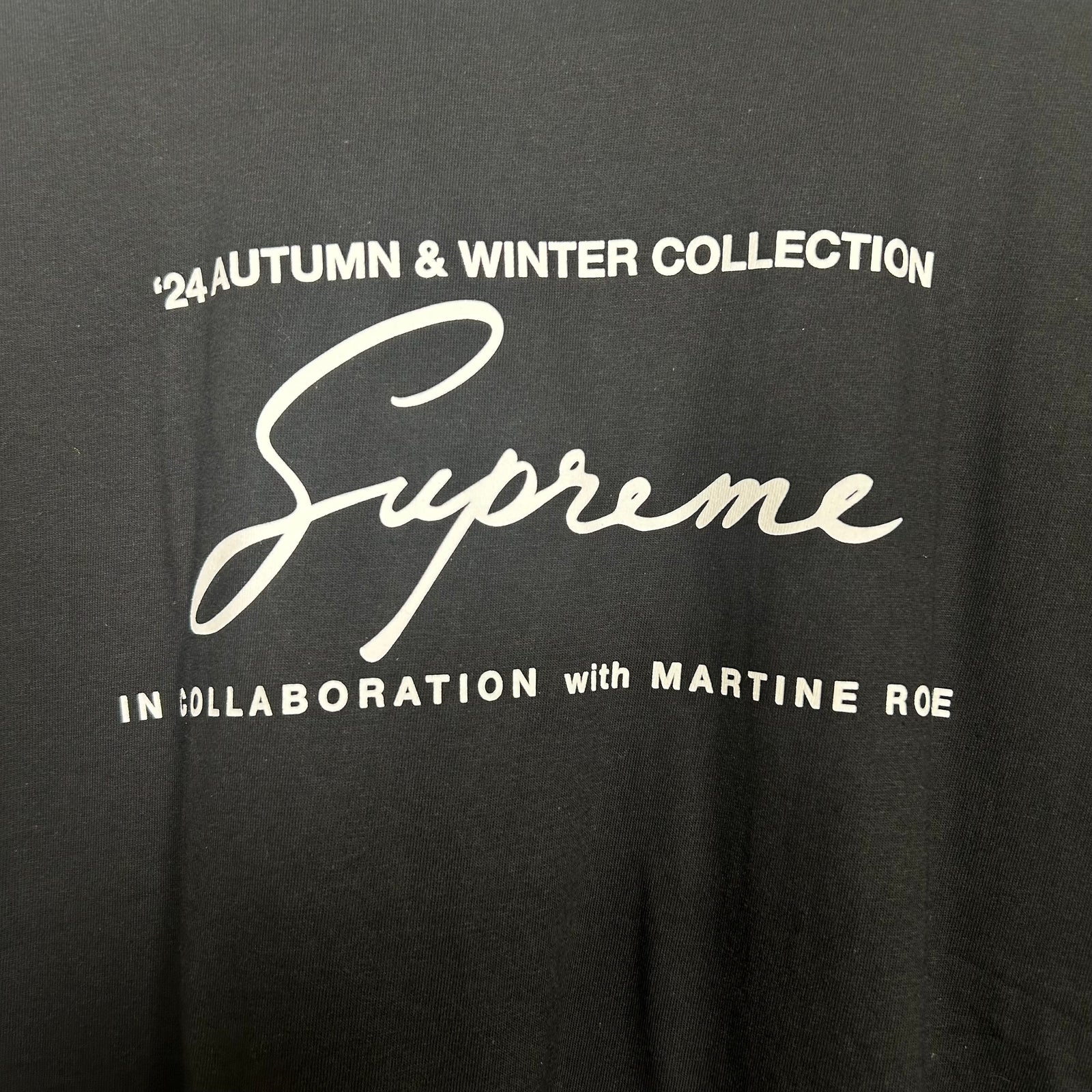 Supreme x Martine Rose Black Logo Tee Size M