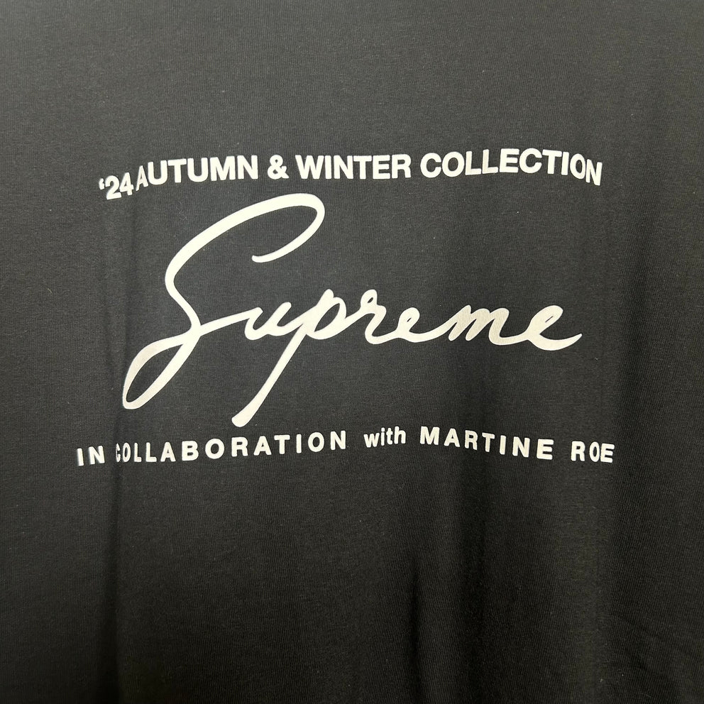 Supreme x Martine Rose Black Logo Tee Size M