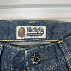 A Bathing Ape Blue Jean Shorts Size M
