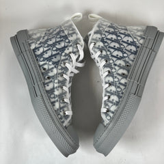 Dior B23 Blue/Grey Oblique Transparent High Top Sneaker Size 47