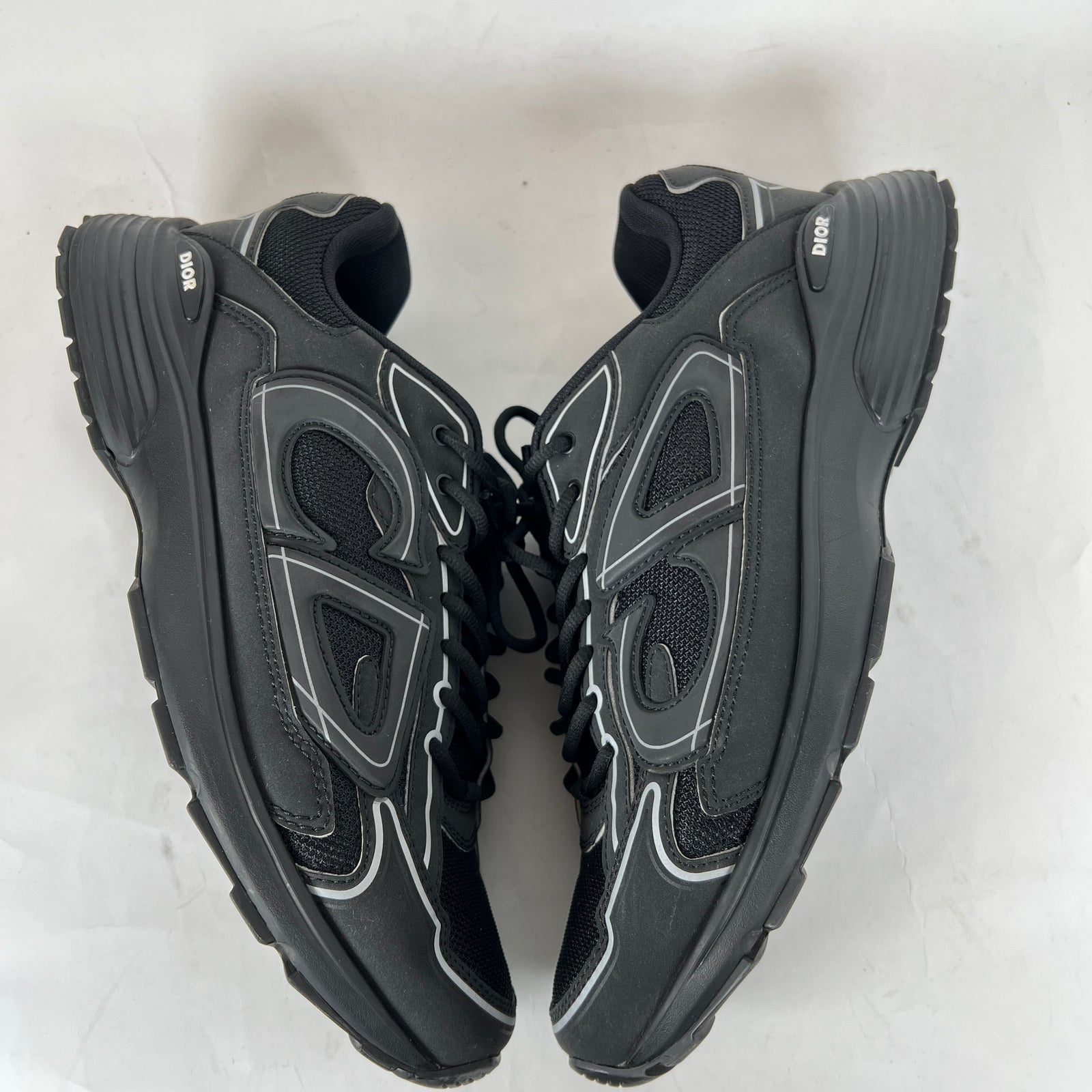 Dior B30 Triple Black Technical Mesh Sneaker Size 45