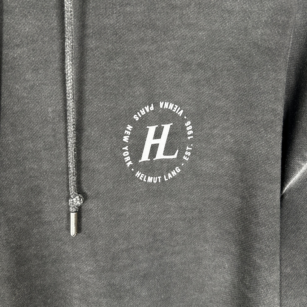 Helmut Lang Grey Logo Hoodie Size M