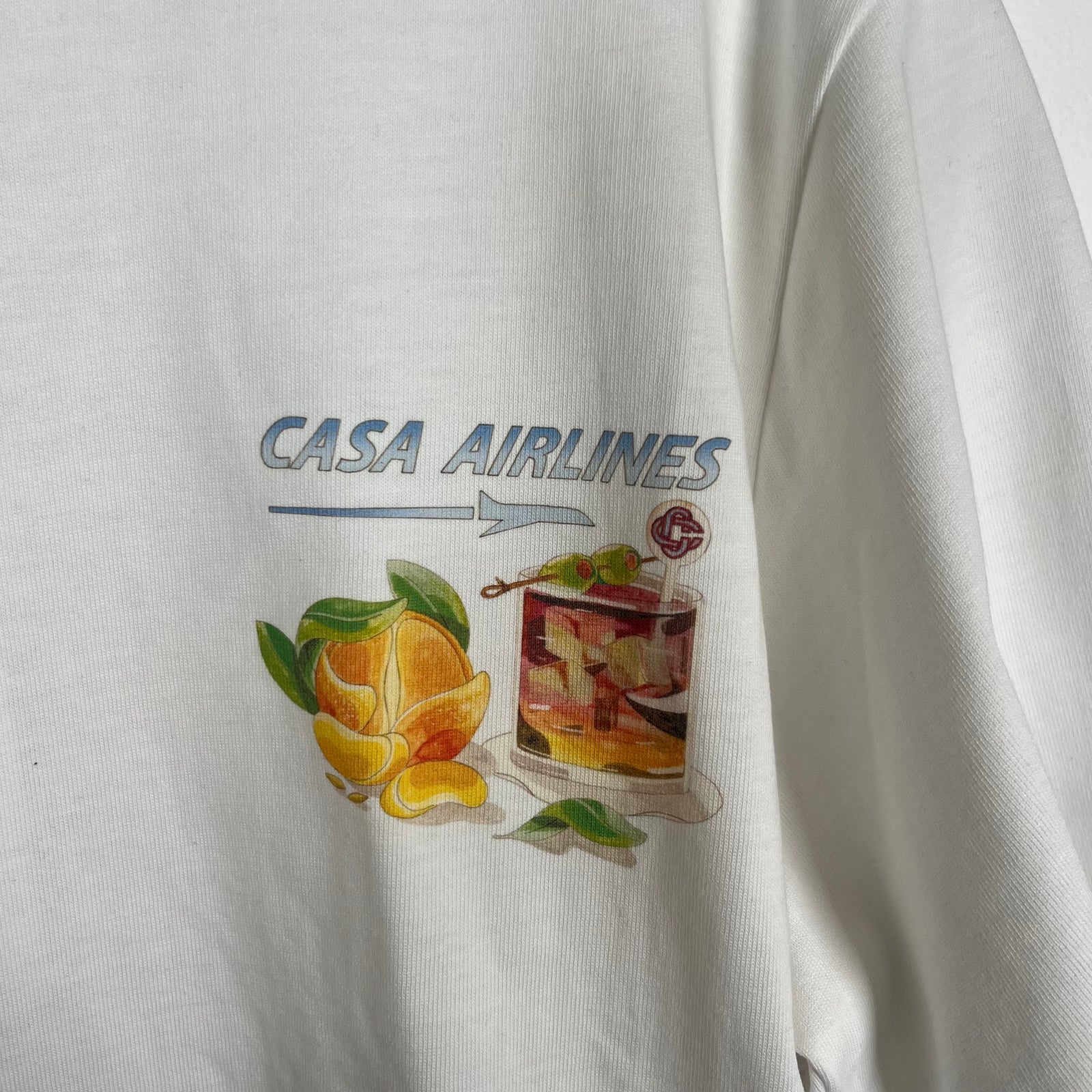 Casablanca 'Airlines' White T-Shirt Size 2XL