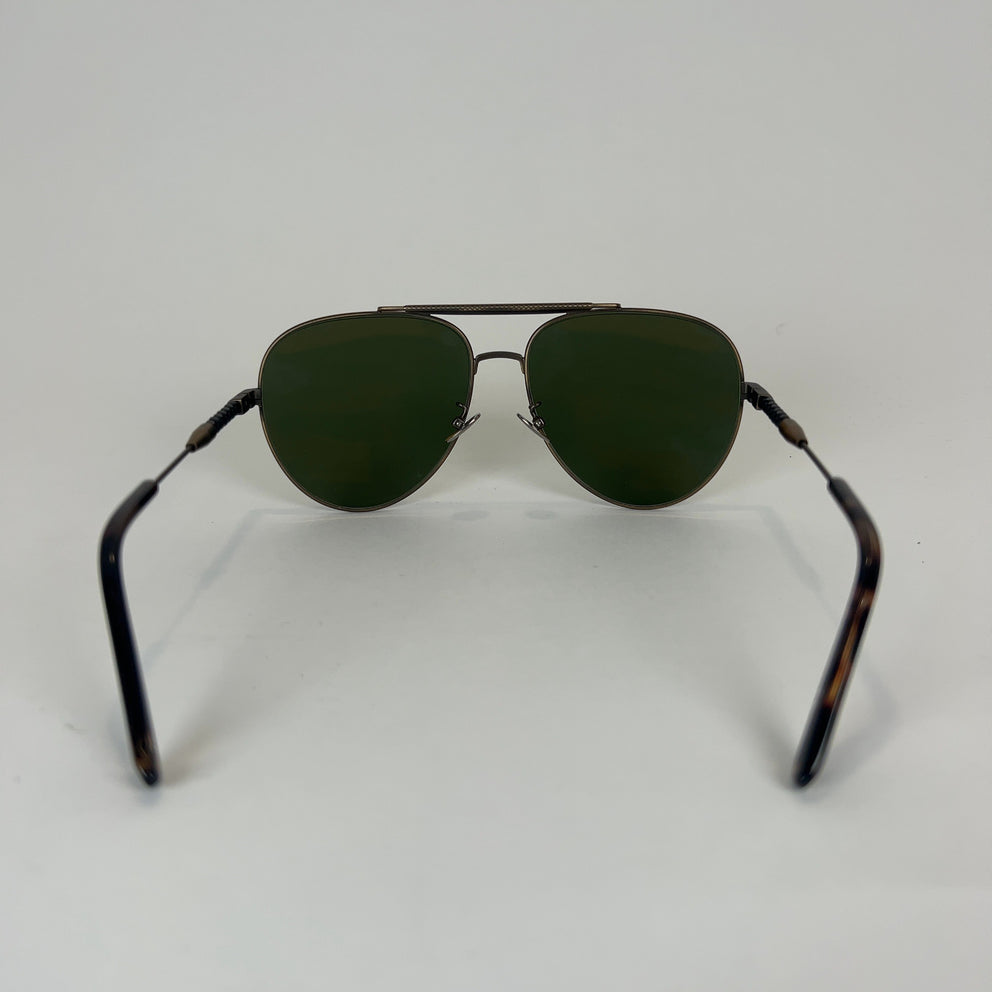 Bottega Veneta Braided Leather Aviator Sunglasses