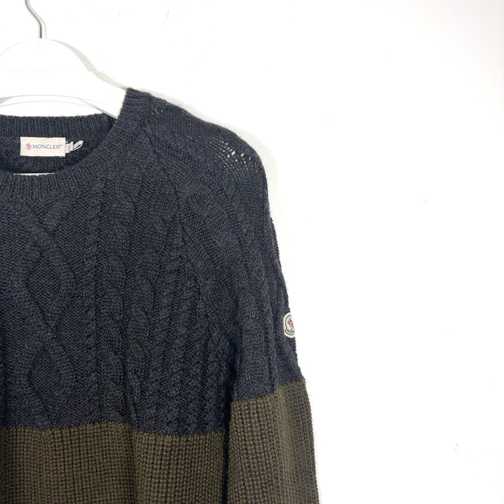 Moncler Cable Knit Logo Patch Sweater