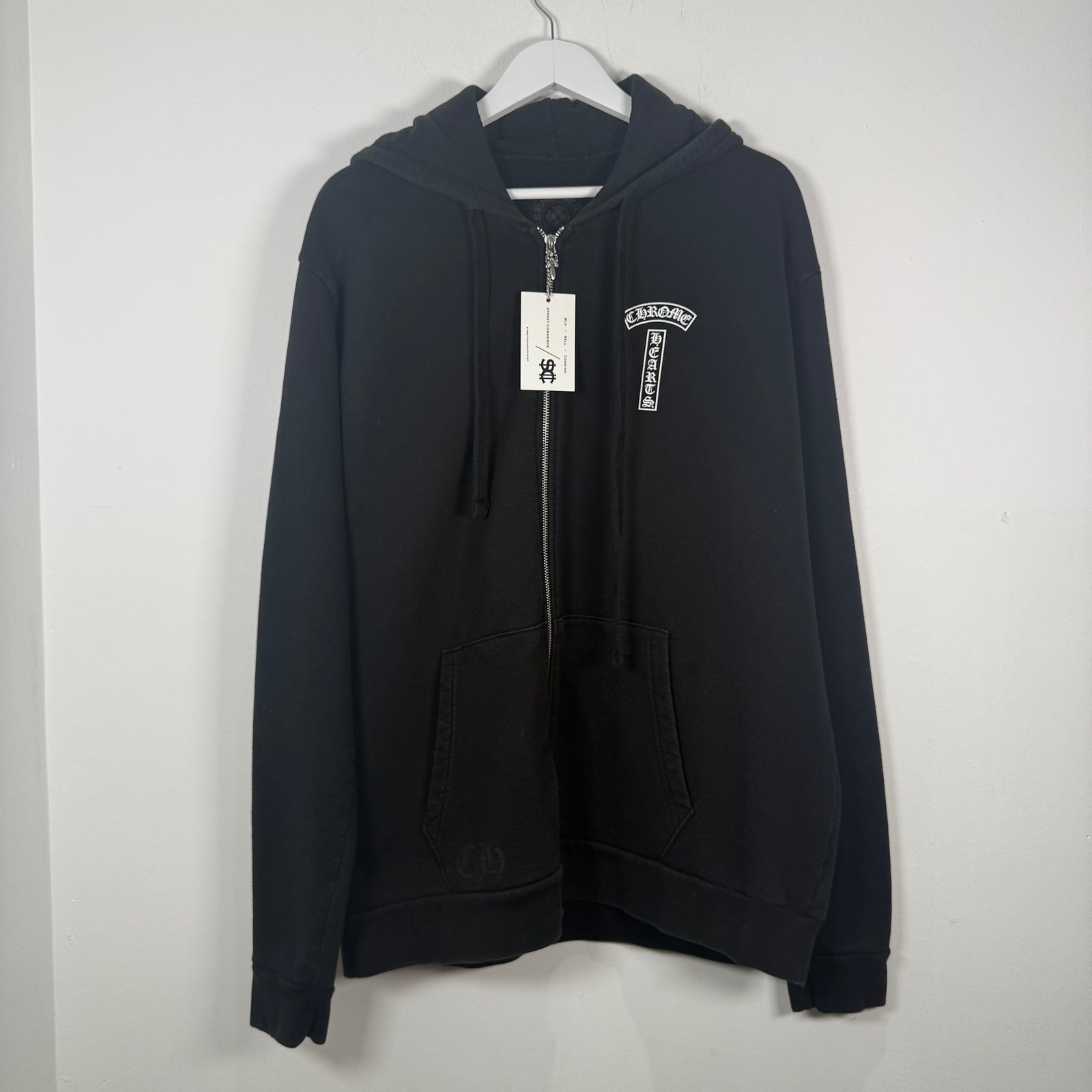 Chrome Hearts T Bar Graphic Zip Up Hoodie Size L