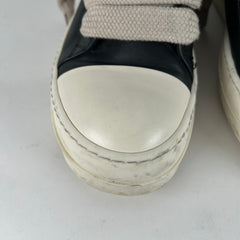 Rick Owens Black Leather Jumbo Lace Ramones Size 10.5