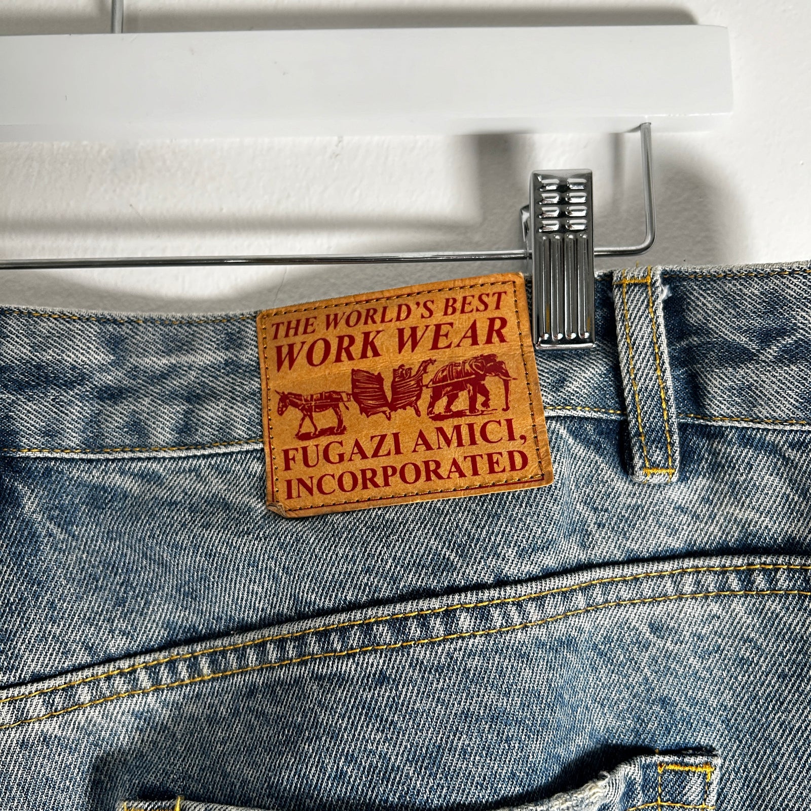 Fugazi Indigo Stoen Rivet Jeans Size L