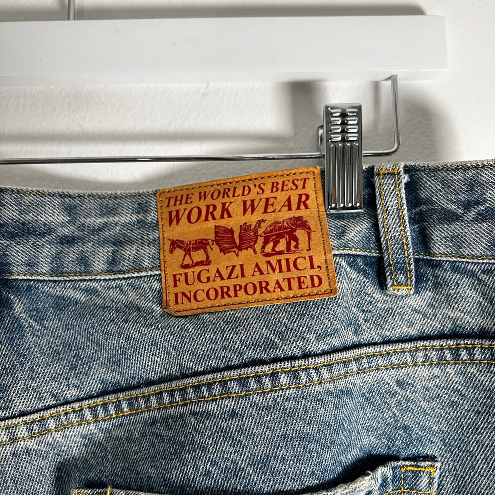 Fugazi Indigo Stoen Rivet Jeans Size L
