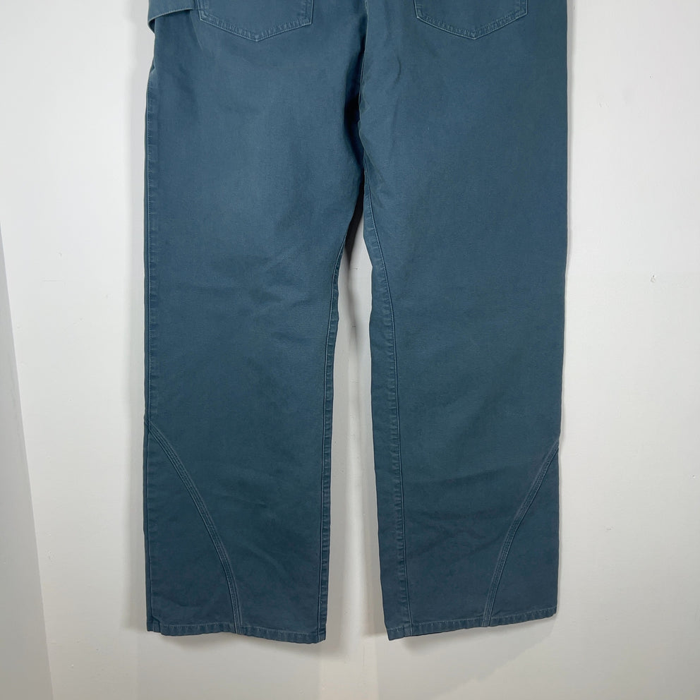 JW Anderson Blue 'Twisted' Workwear Canvas Pants