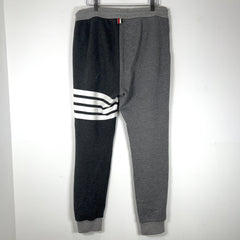 Thom Browne Grey Color Block 4-Bar Sweatpants