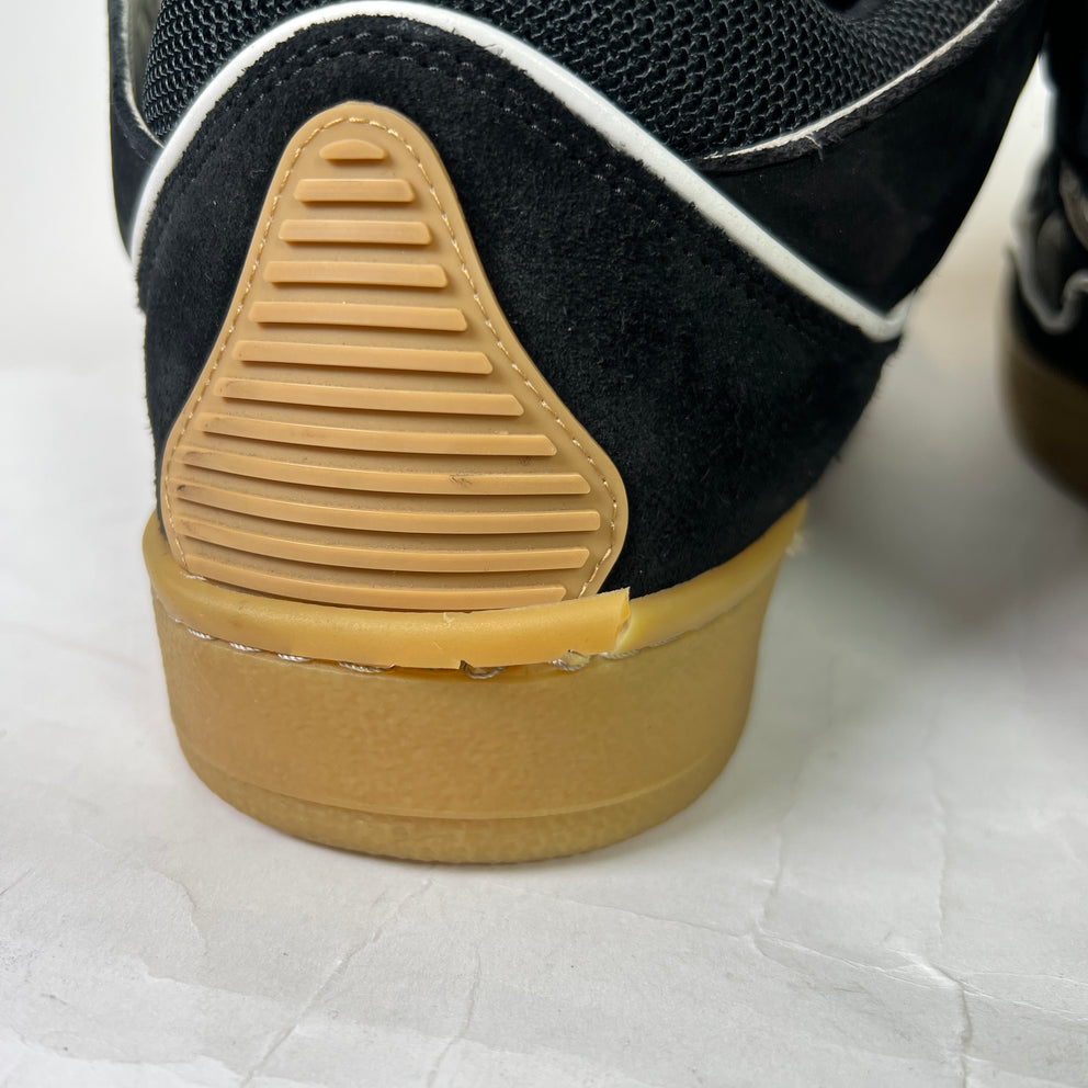 Lanvin Black/Tan Suede Curb Sneakers