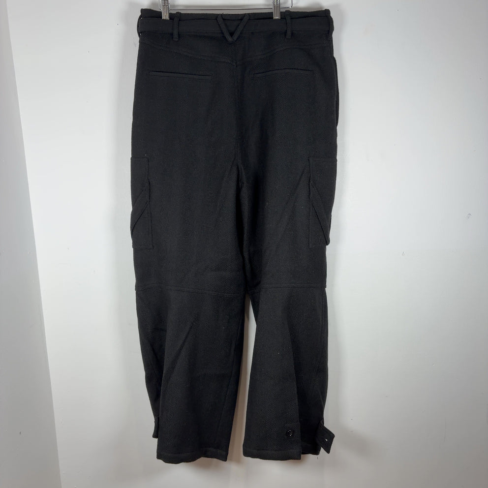 Bottega Veneta Herringbone Wool Cargo Pants