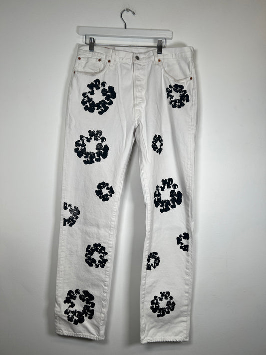 Denim Tears White Wreath Jeans Size 36