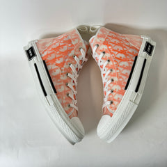 Dior B23 Orange Oblique High Top Sneakers Size 43