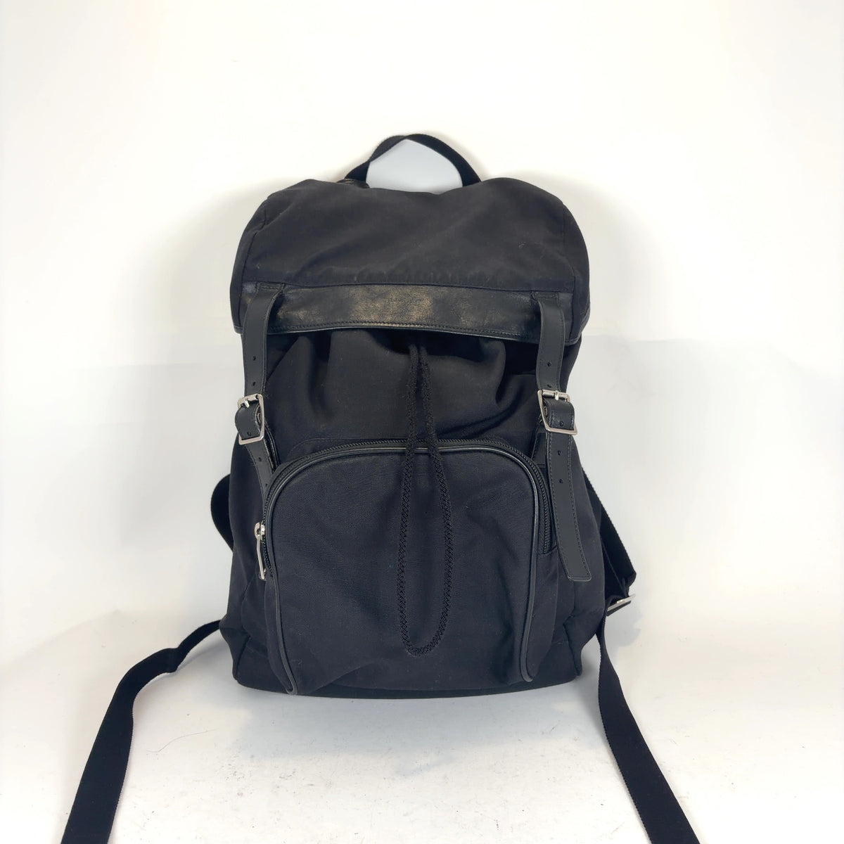 Saint Laurent Double Leather Strapped Backpack