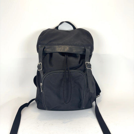 Saint Laurent Double Leather Strapped Backpack