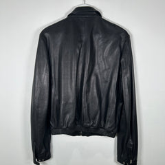 Gucci Leather Bomber Jacket Size 46