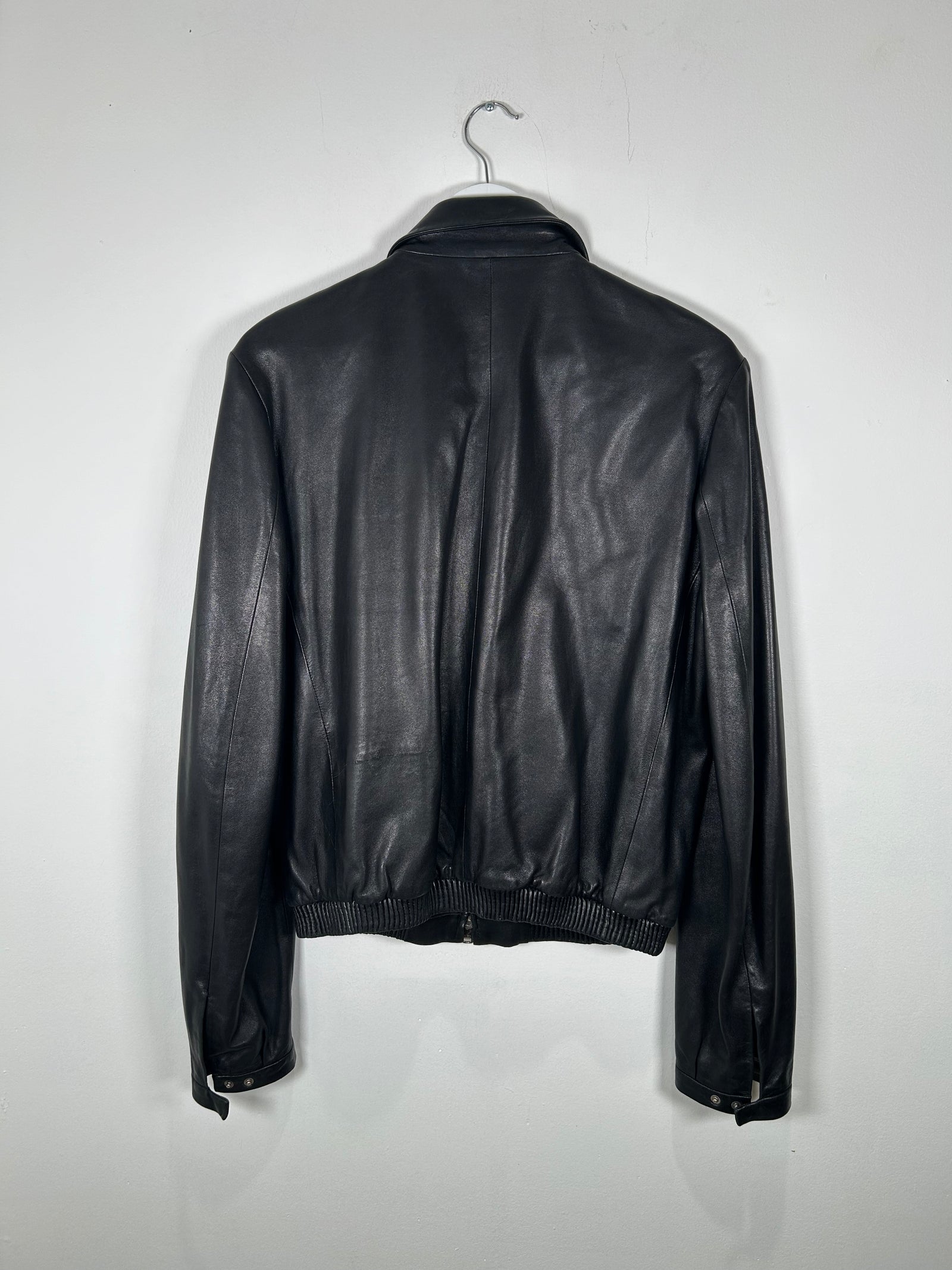 Gucci Leather Bomber Jacket Size 46