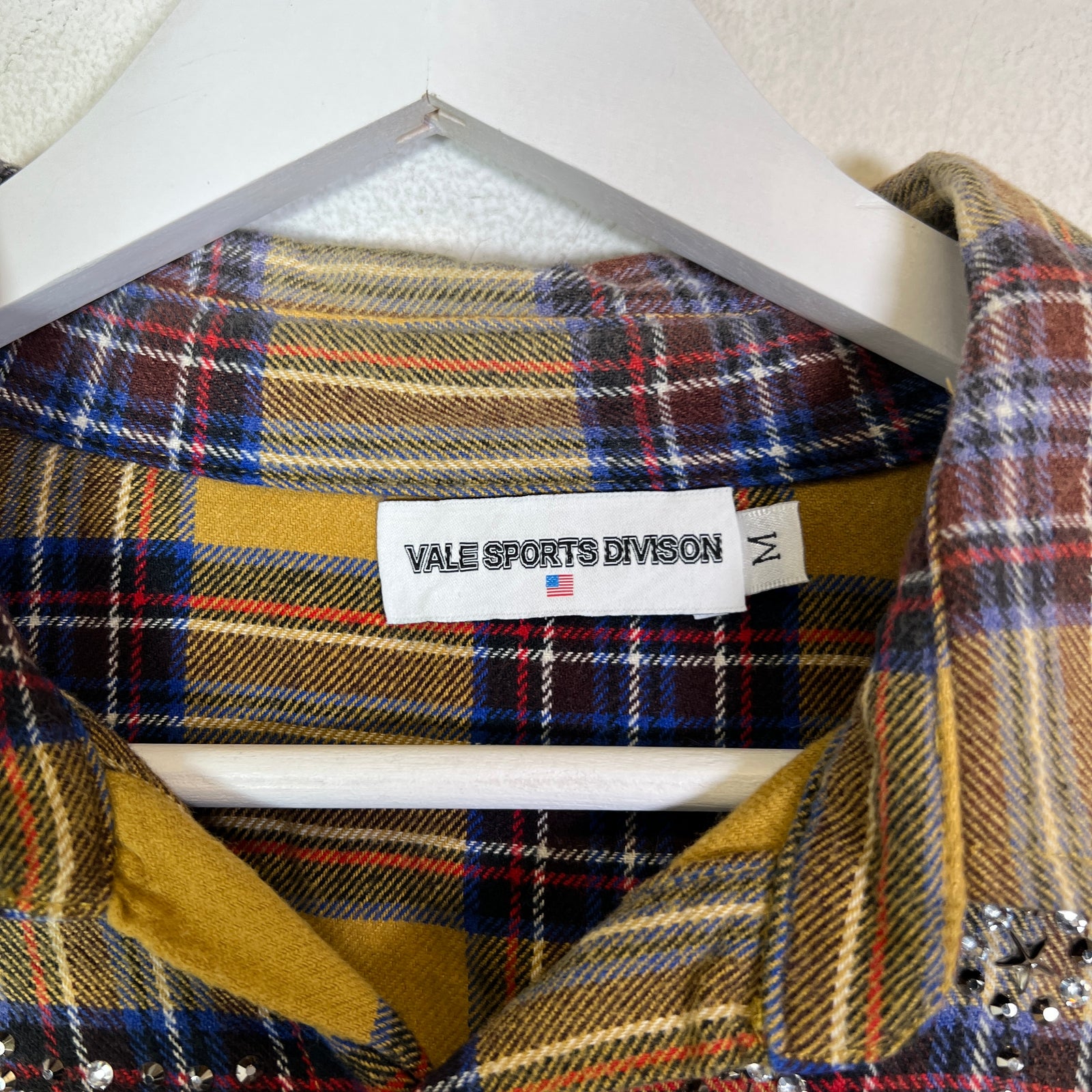 Vale Chocolate 'Valley Dreams' Rhinestone Flannel Shirt