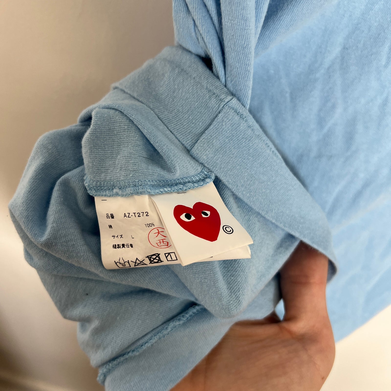 CDG Play Blue T-Shirt Size L