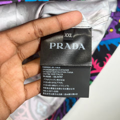Prada Multi Color Double Match Camp Collar Size XXL