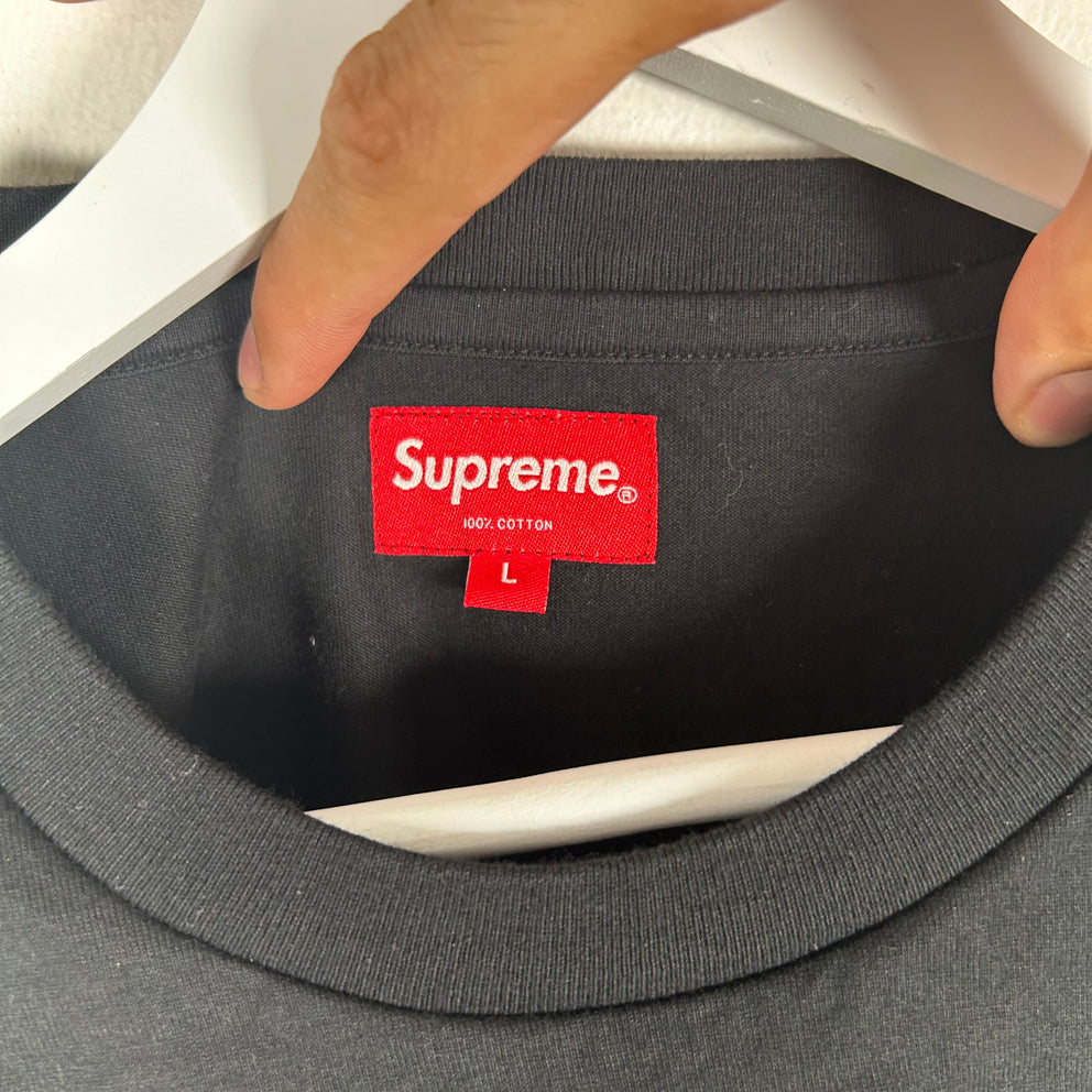 Supreme Laser Cut Motion Black T-Shirt Size L