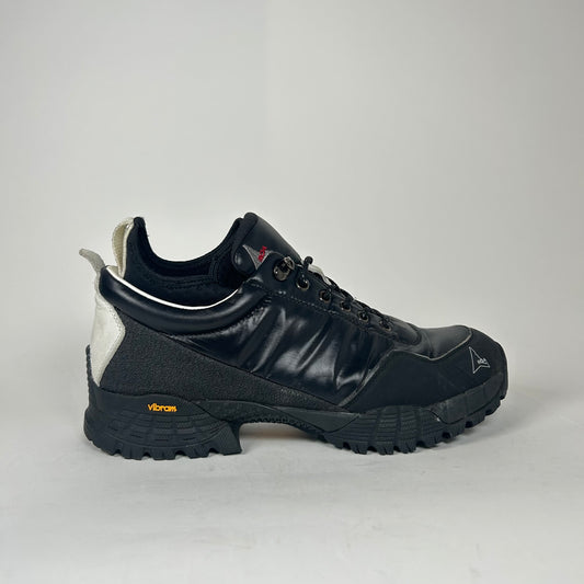 ROA Black Patent Leather Low Hiking Boot Size 9