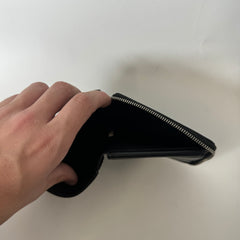 Balenciaga Black Croc Embossed Leather Wallet