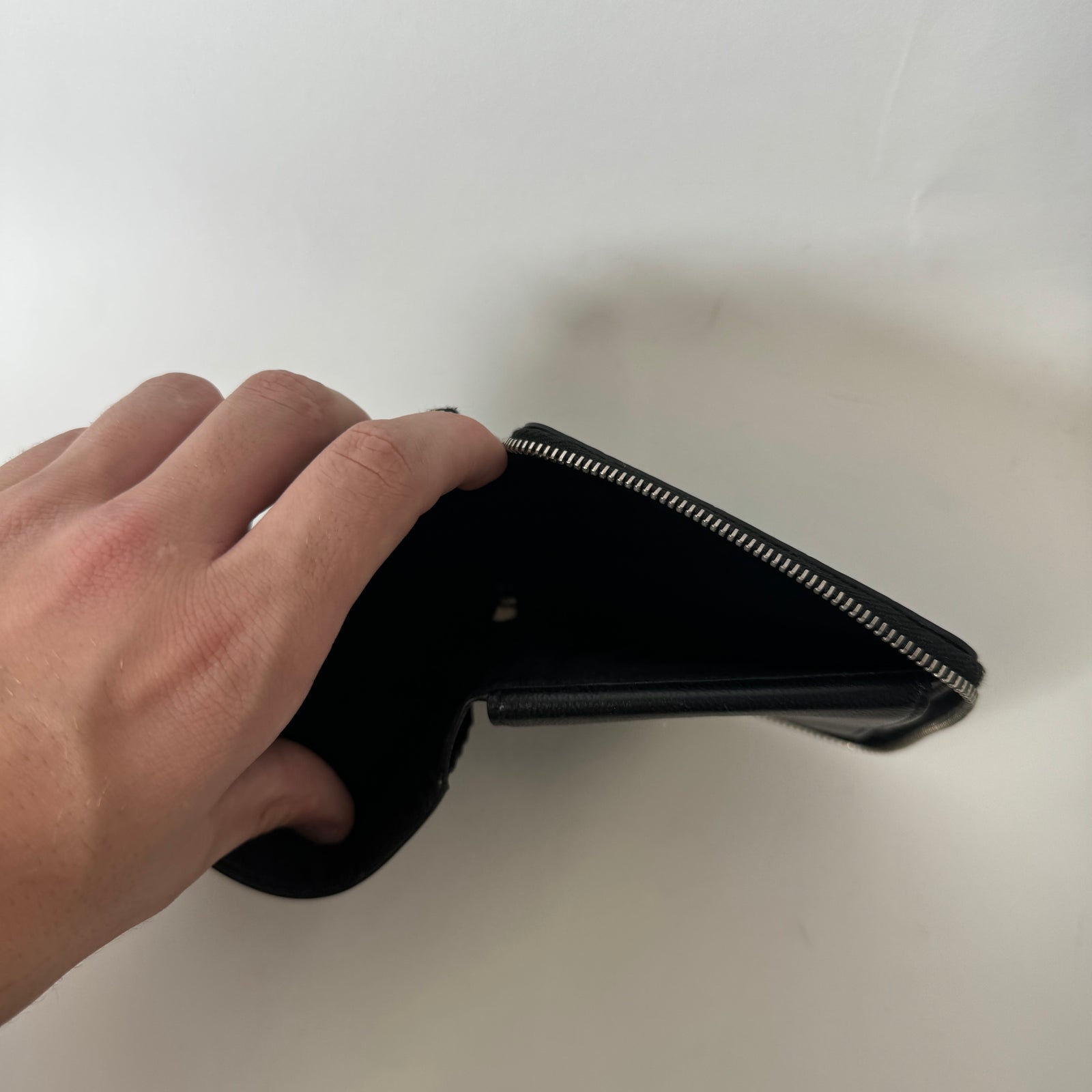 Balenciaga Black Croc Embossed Leather Wallet