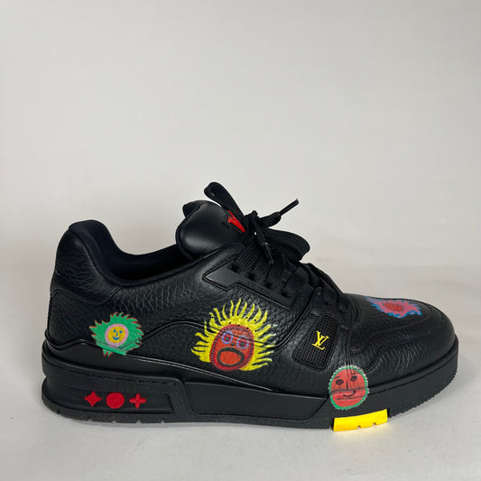 Louis Vuitton Black Yayoi Kusama Trainer Size 9