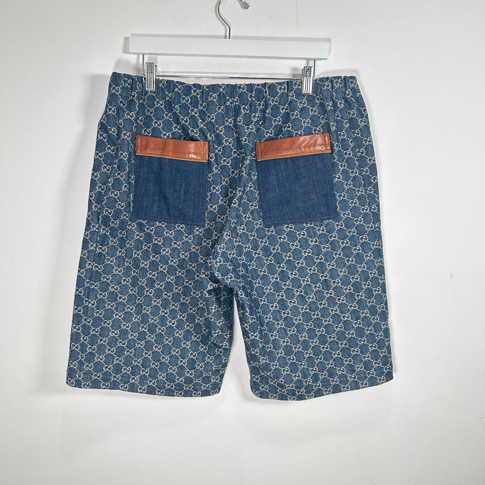 Gucci Denim Monogram Short Size L