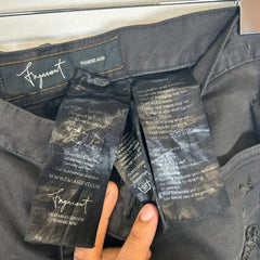 Fagassent Black Thrashed Denim Size 32