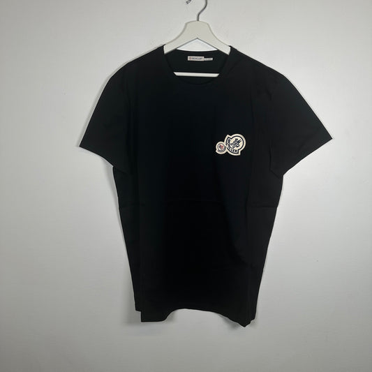 Moncler Maglia Black Logo Patch T-Shirt Size 2XL