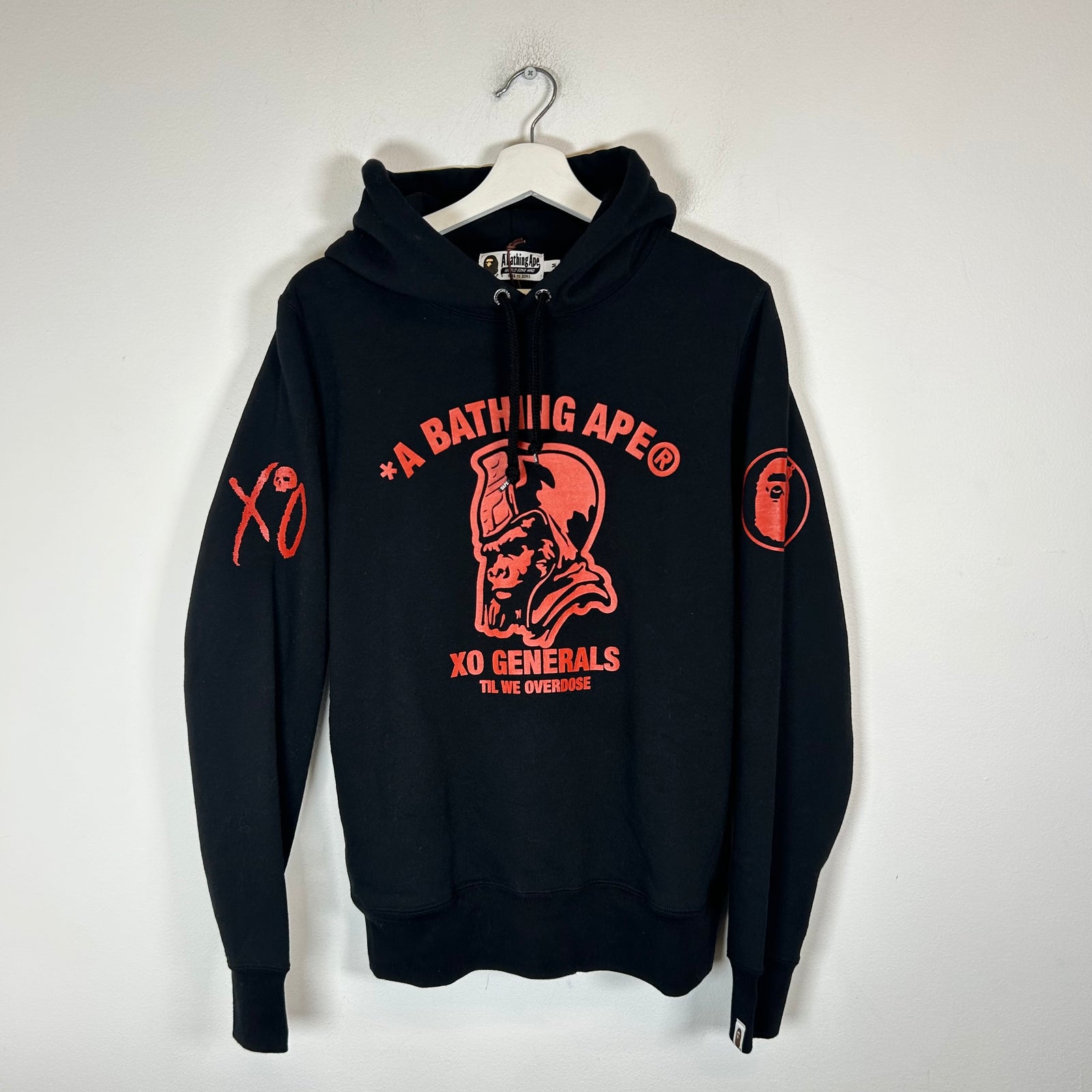 Bape x XO Black/Red General Hoodie Size M