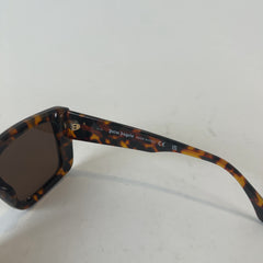 Palm Angels Large Square Tortoise Shell Frame Sunglasses