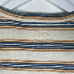 Lanvin Striped Striped Paint Splatter T-Shirt