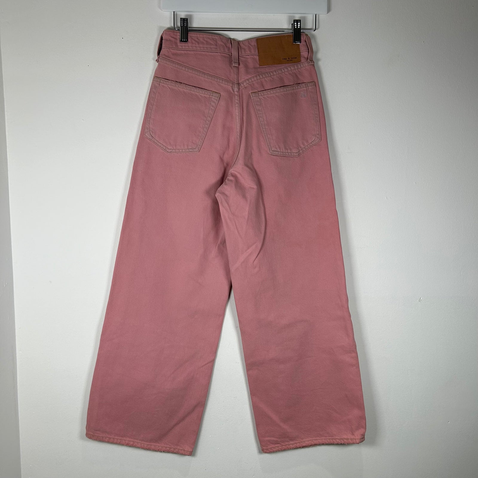 Rag & Bone Pink Wide Leg Jeans Size 23