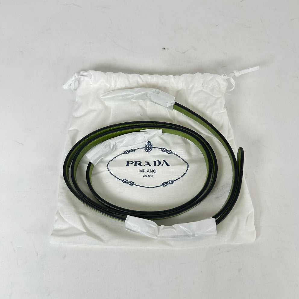 Prada Olive Green Mini Re-Edition 1995 Leather Handbag