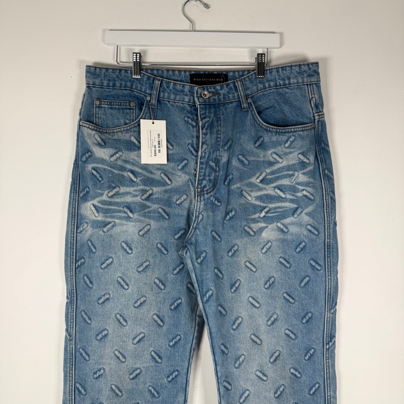 Who Decides War Blue 'Thread Plate' Denim Jeans Size 36