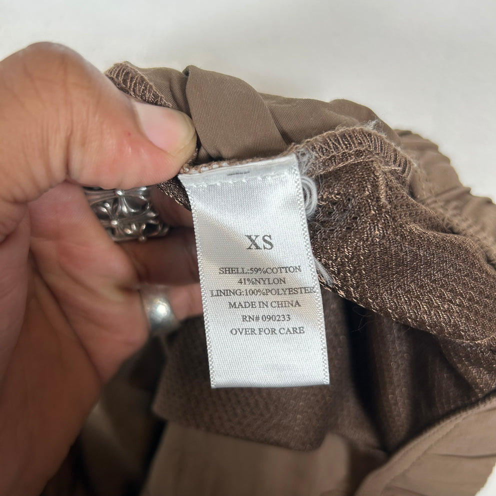 Essentials Brown Logo Nylon Pants Size XS