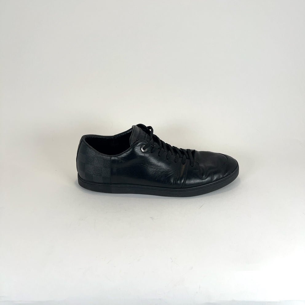 Louis Vuitton Luxemburg Black Leather Lowtop Sneakers