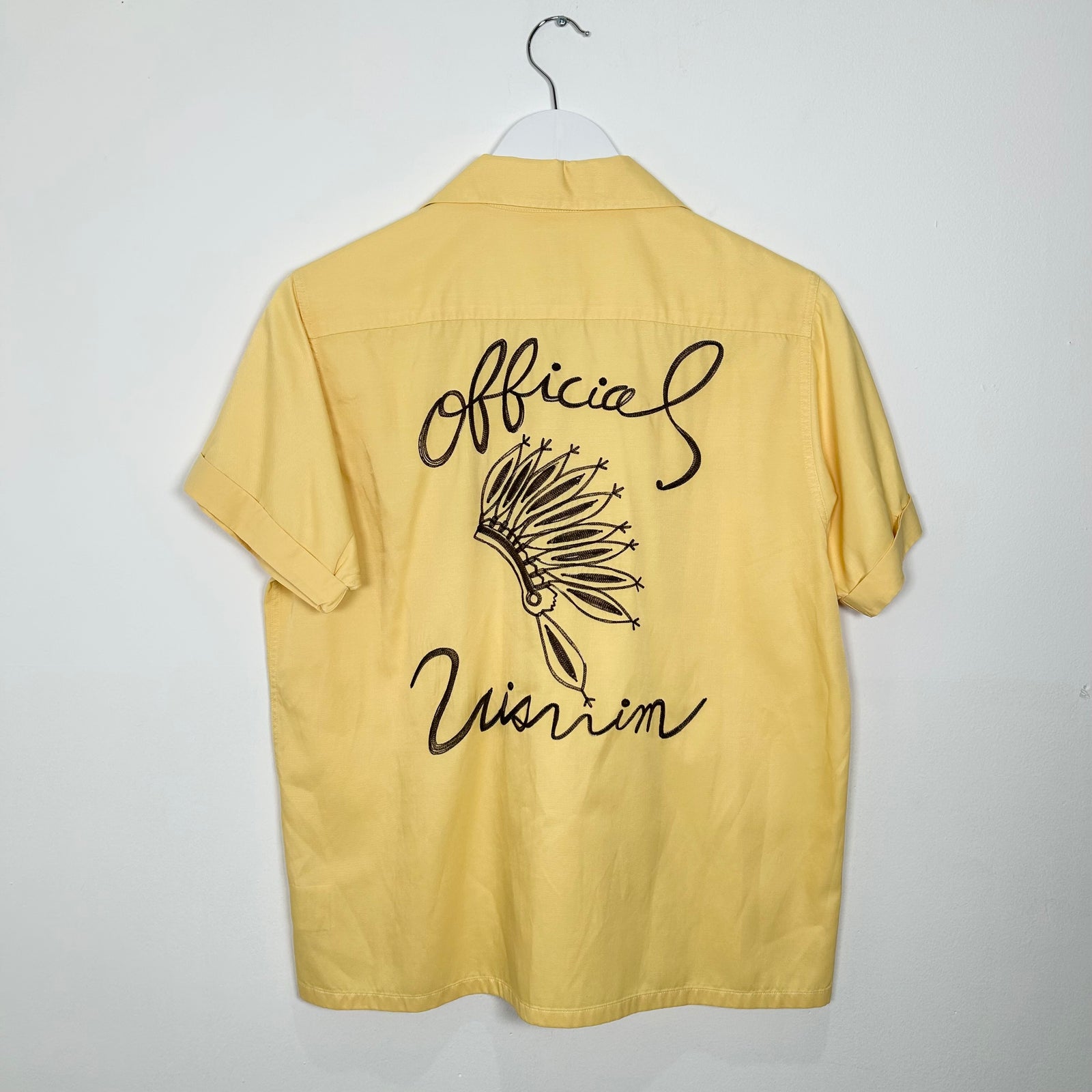 Visvim Yellow Chainstitch Camp Shirt Size 1