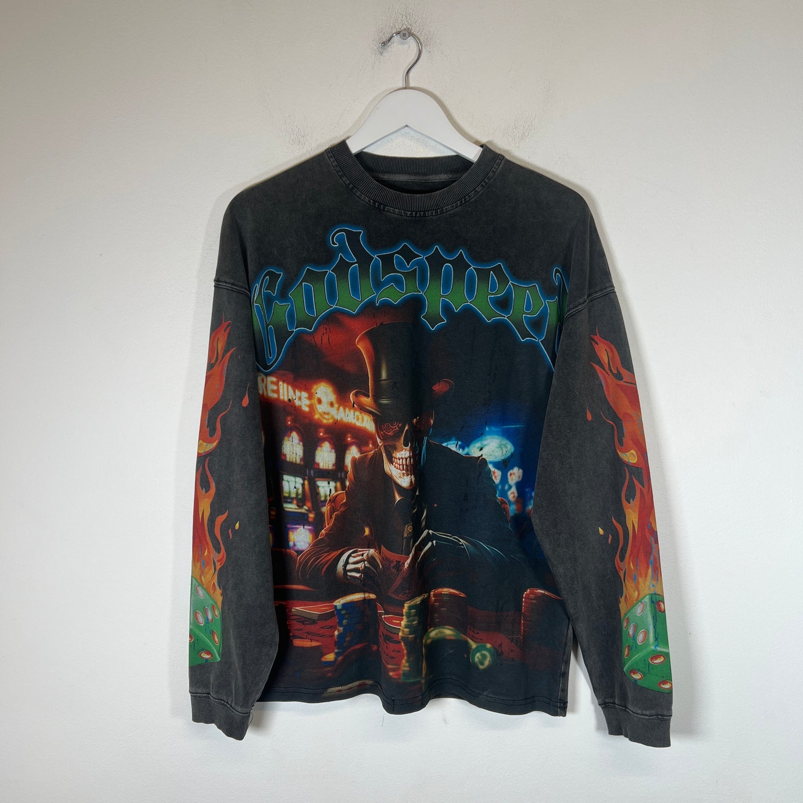 Godspeed Grey ‘Lifes A Gamble’ Longsleeve Size XS