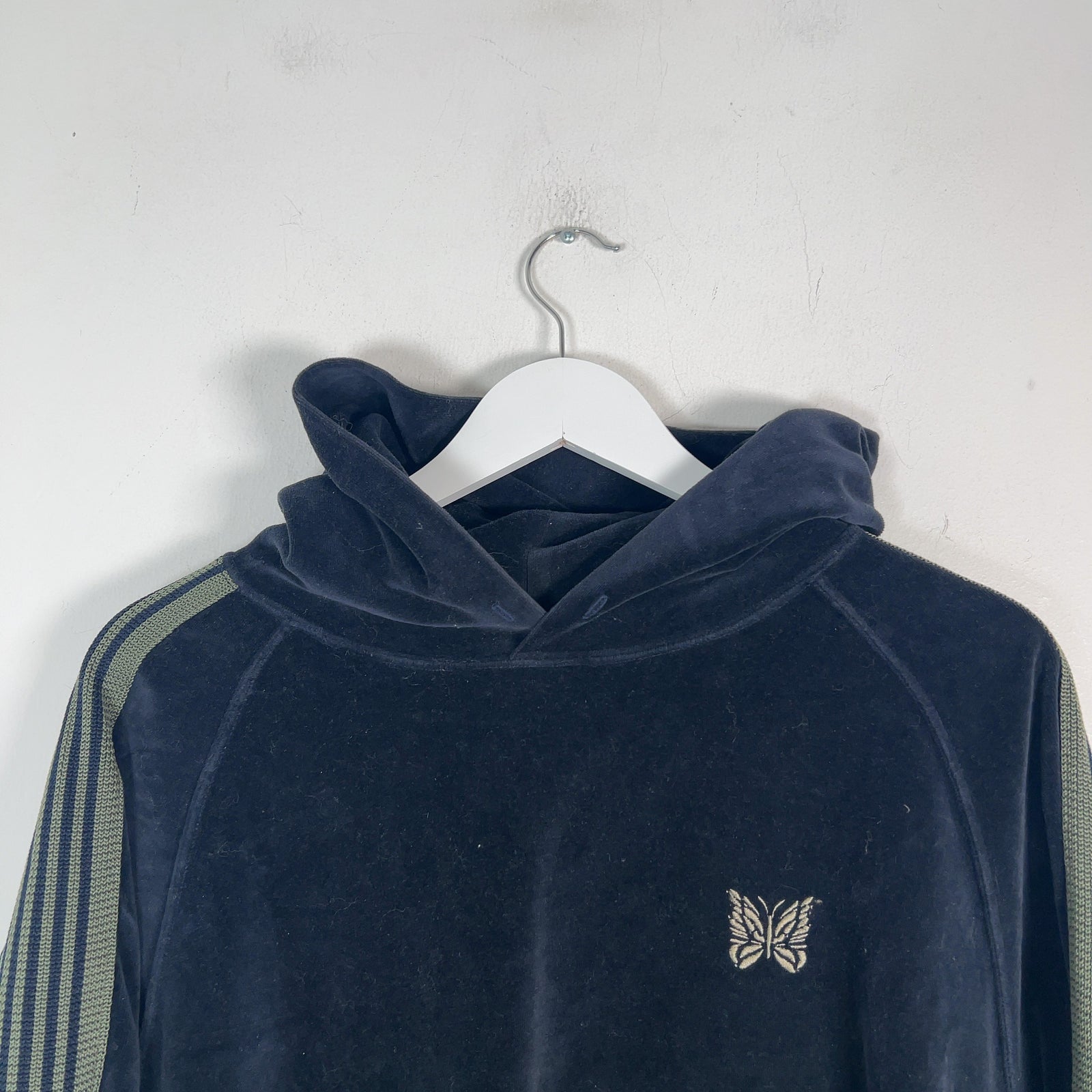 Needles Velour Striped Pull-Over Light Jacket