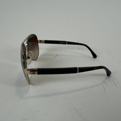 Chanel Lambskin Quilted CC Aviator Sunglasses