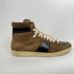 Saint Laurent Brown Suede SL-10H Sneakers Size 46