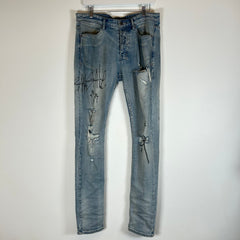 Ksubi Van Winkle Graffiti Lightwash Jeans Size 34