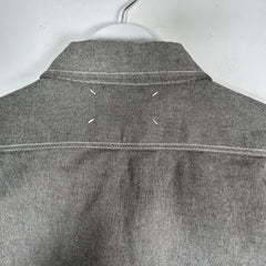 Maison Margiela 12oz Broken Twill Button Up Shirt - Caviar Size XL